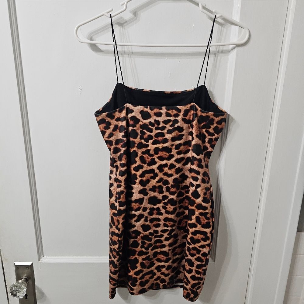 Topshop leopard print bodycon dress sz 4 p - Picture 2 of 3